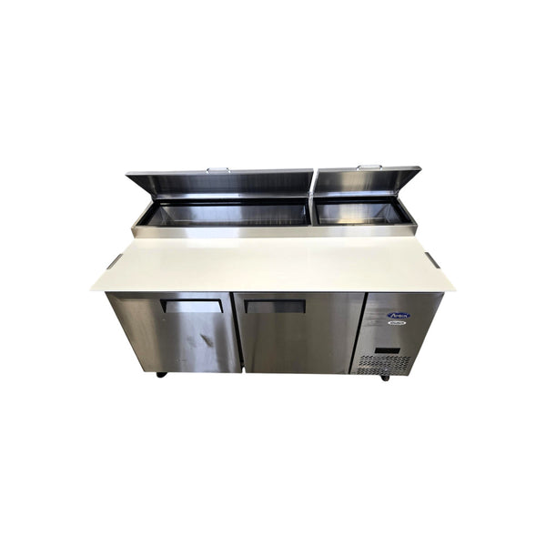 Atosa MPF8202GR Refrigerated Prep Table - 2 Solid Door - 67 Inch