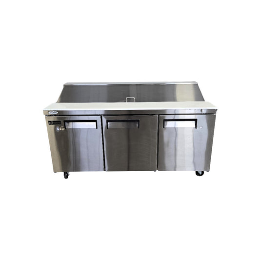 EFI CSDR3-72VCX  Refrigerated Prep Table - 3 Solid Door - 70 Inch