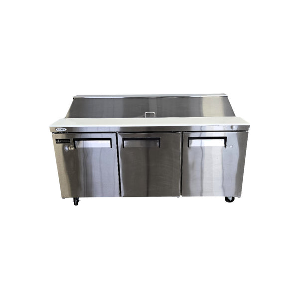 EFI CSDR3-72VCX  Refrigerated Prep Table - 3 Solid Door - 70 Inch