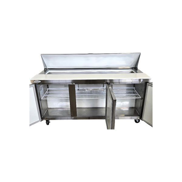 EFI CSDR3-72VCX  Refrigerated Prep Table - 3 Solid Door - 70 Inch