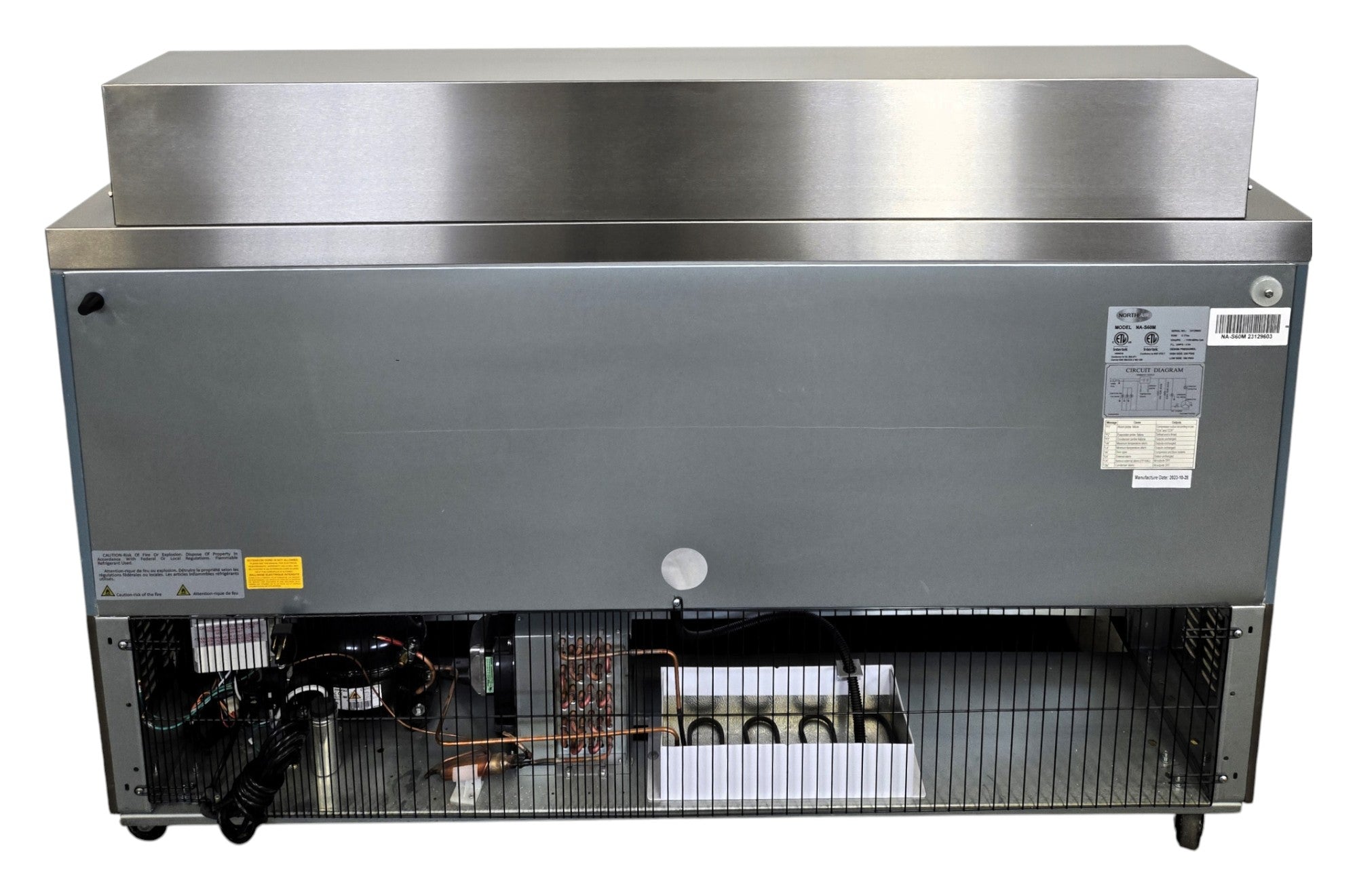 North-Air NA-S60M Double Door 60 inch Refrigerated Mega Top Sandwich Prep Table