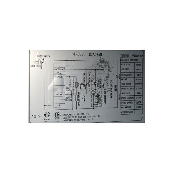 WindChill WC-3DSF-HC Freezer - 3 Solid Door - 81''