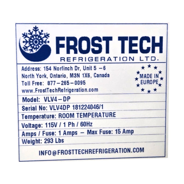 Frost Tech VLV4-DP Dry Pastry Display Case