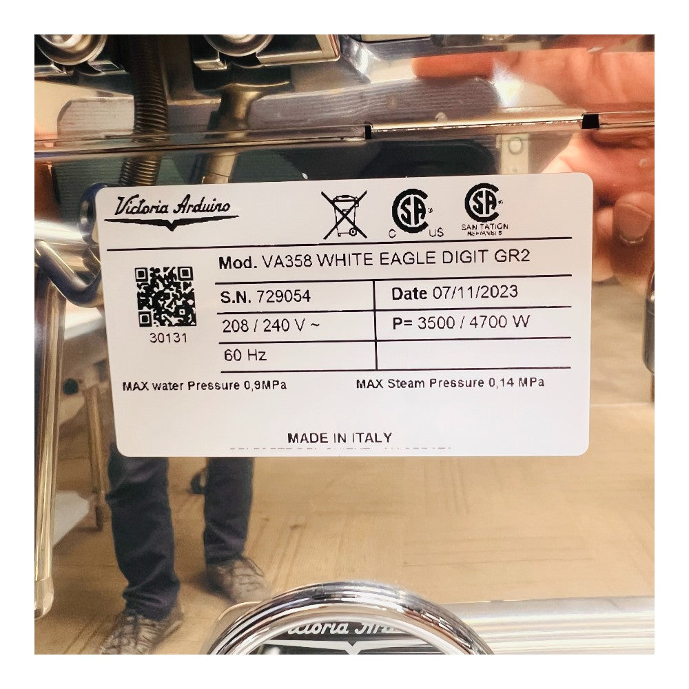 Victoria Arduino VA358 White Eagle Digit GR2 2 Group Espresso Machine