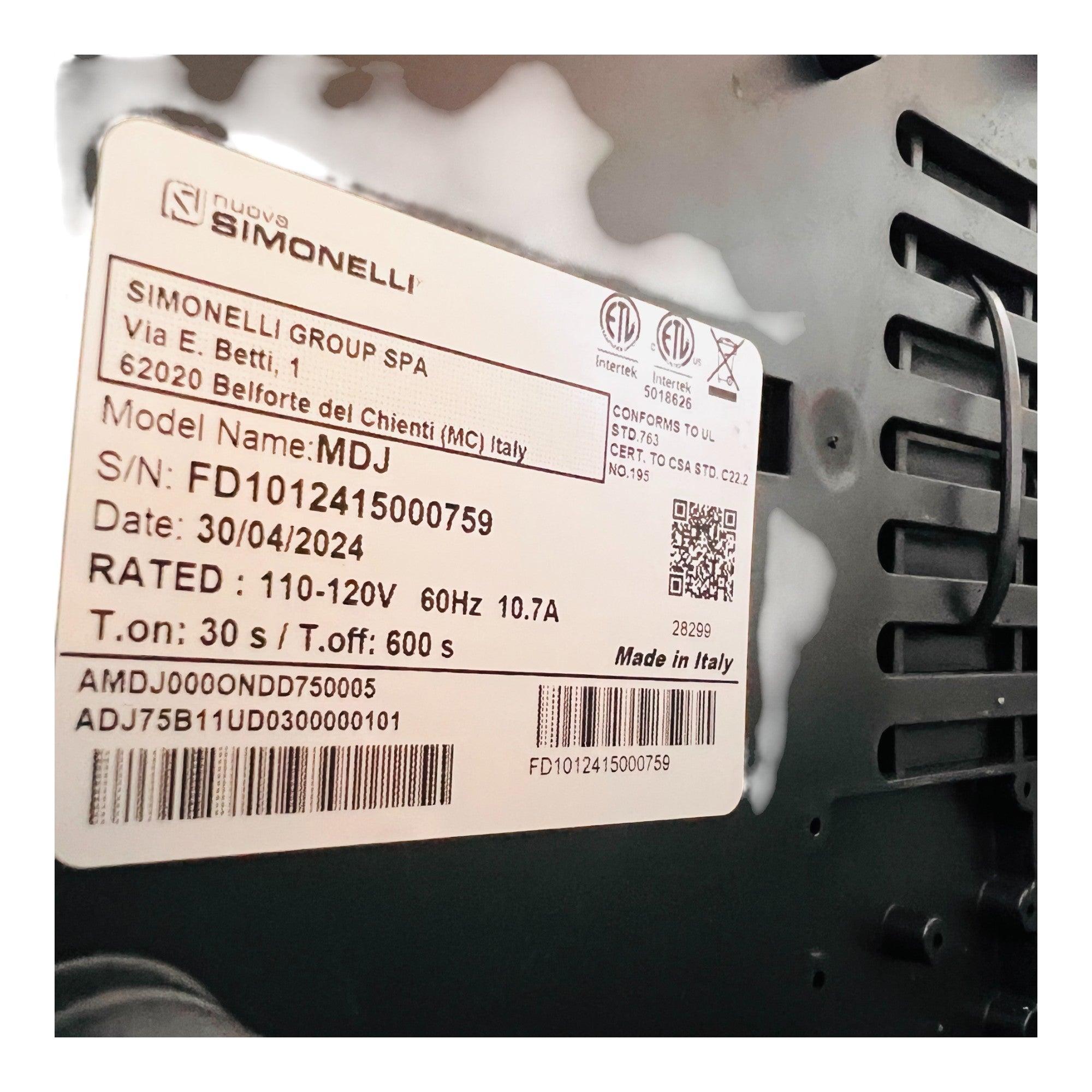 Nuova Simonelli MDJ Grinder