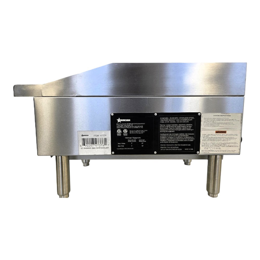 Omcan 47376 Charbroiler - Natural Gas