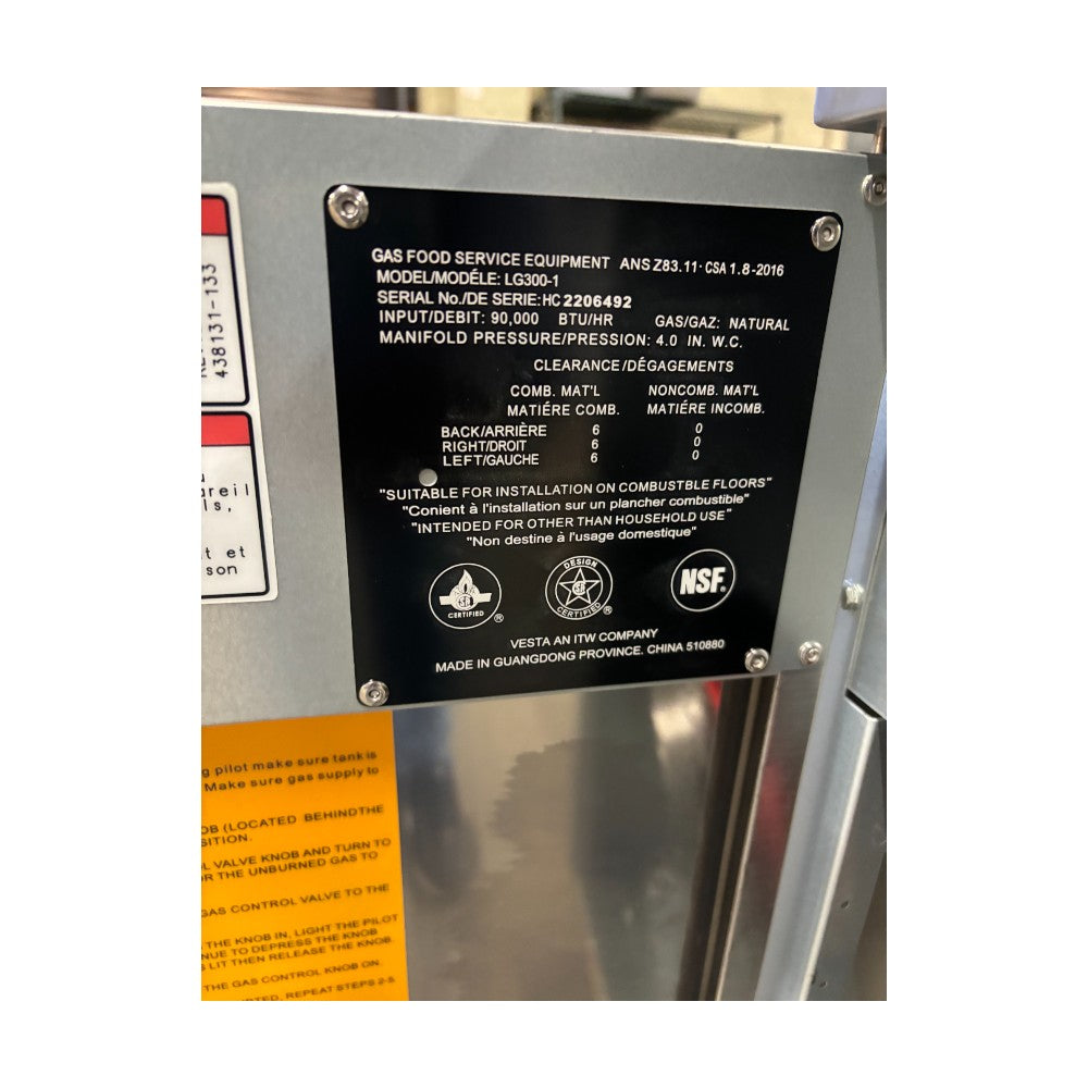 Vulcan LG300-1 Fryer - Natural Gas