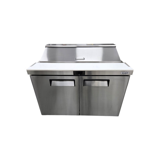 Atosa MSF8302GR Sandwich Prep Refrigerator - 2 Solid Door - 48 Inch