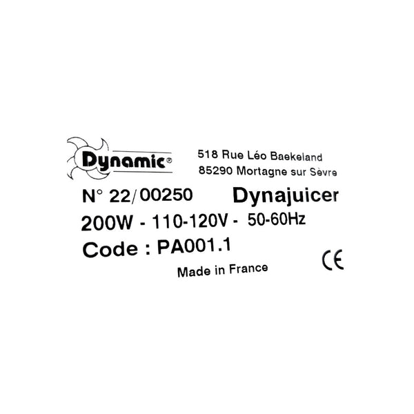 Dynamic PA001.1 Citrus Juicer