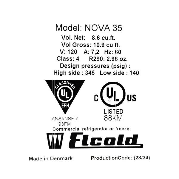 Celcold NOVA35 Ice Cream Freezer - Glass Door - 43 Inch