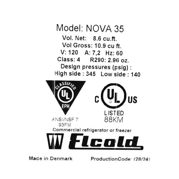 Celcold NOVA35 Ice Cream Freezer - Glass Door - 43 Inch