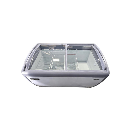 EFI FCCG-50 Curved Glass Top Ice Cream Freezer - 50 Inch