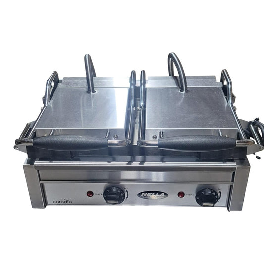 Eurodib SFE02360-240 Double Panini Grill - 18 x 11