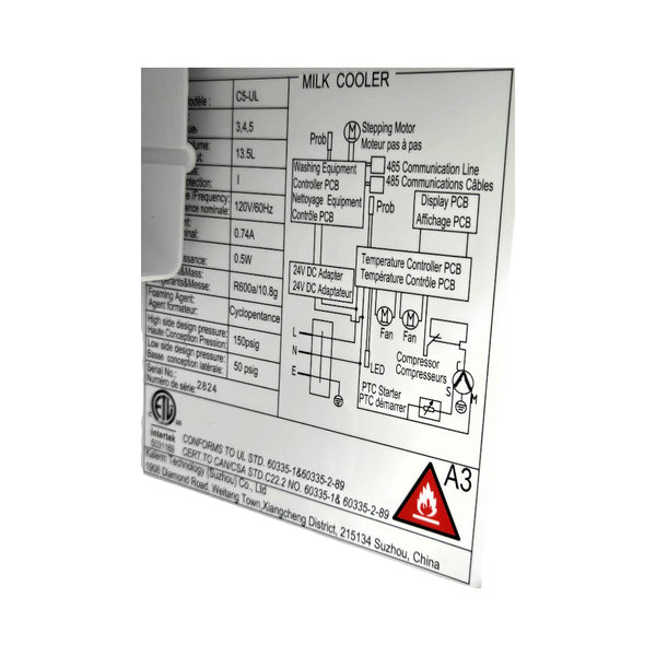 Kalerm  C5-UL Milk Cooler - Never Used