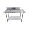 Omcan 22081 Work Table - 48 x 24'' with 4'' Backsplash