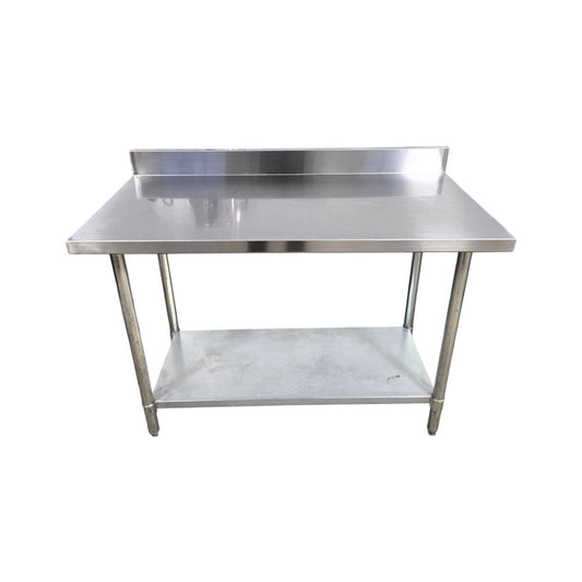 Omcan 22081 Work Table - 48 x 24'' with 4'' Backsplash
