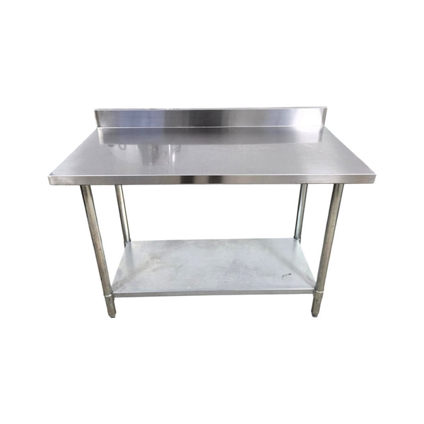 Omcan 22081 Work Table - 48 x 24'' with 4'' Backsplash