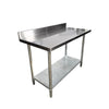 Omcan 22081 Work Table - 48 x 24'' with 4'' Backsplash