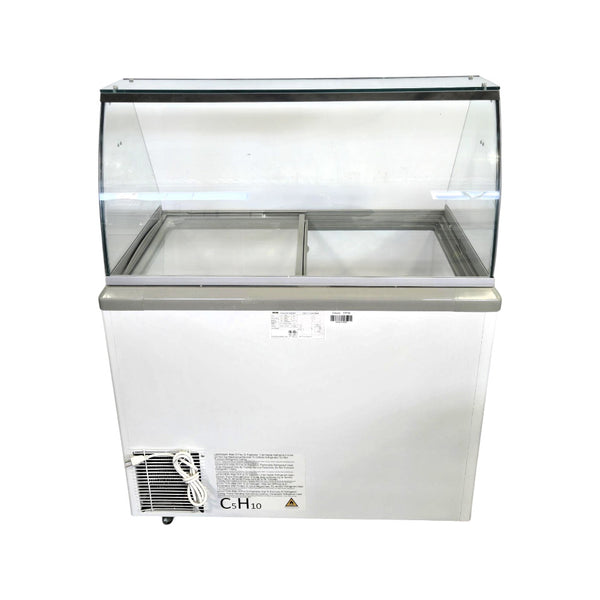 Celcold CEF40 Glass Sliding Door Ice Cream Cabinet with Sneeze Guard