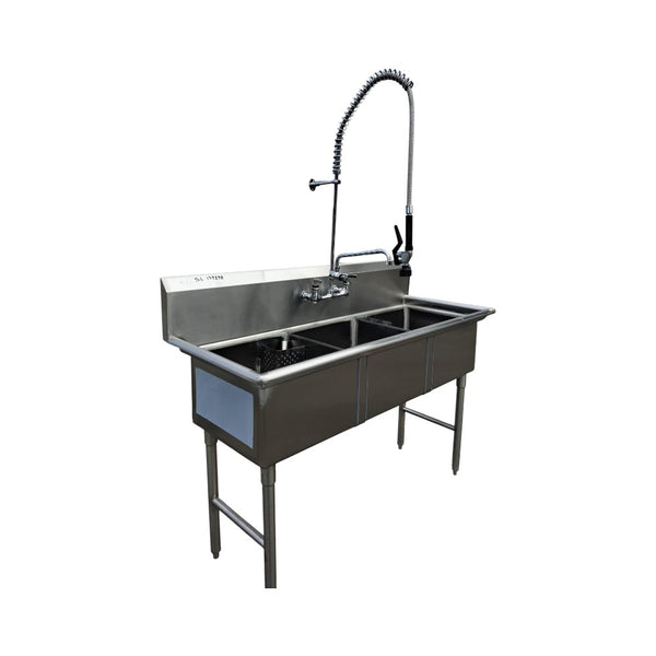 EFI SI818-3N 3 Compartment Sink - 18 x 18 x 11