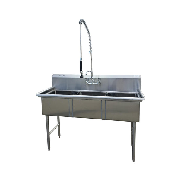 EFI SI818-3N 3 Compartment Sink - 18 x 18 x 11