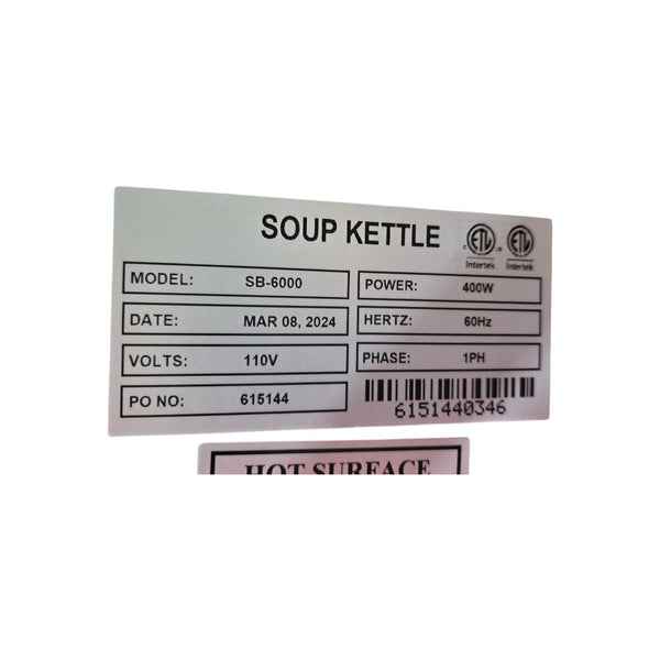 Omcan SB-6000 Soup Kettle