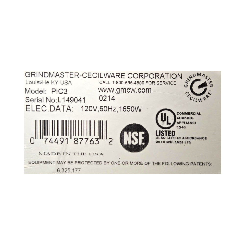 GrindMaster PIC3 3 Flavour Cappuccino Machine