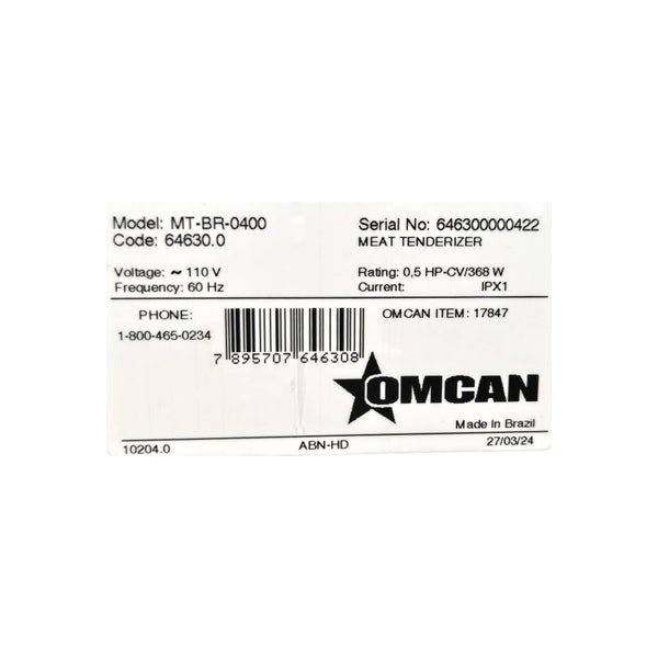 Omcan MT-BR-0400 Meat Tenderizer - Electric