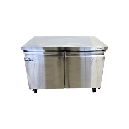 Glacier GUR-48 Undercounter Refrigerator - 2 Solid Door - 48 Inch