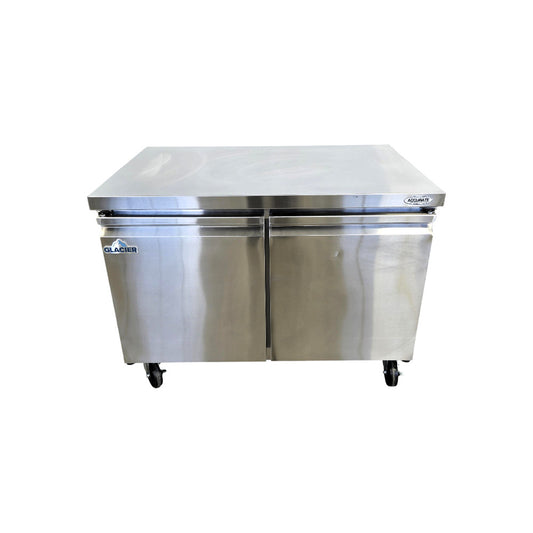 GLACIER  GUF-48  Undercounter Freezer - 2 Solid Door - 48 Inch