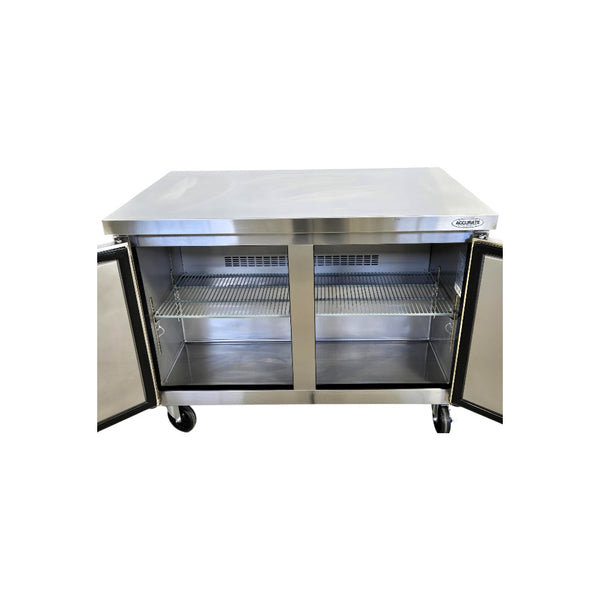 GLACIER  GUF-48  Undercounter Freezer - 2 Solid Door - 48 Inch
