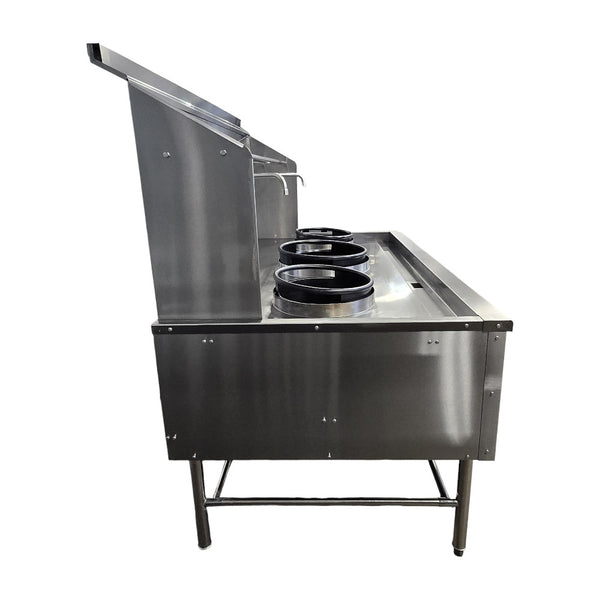 Omcan CE-CN-W3L1-NG Three Chamber Wok Range