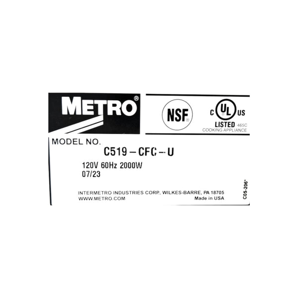 Metro C519-CFC-U Non-Insulated Proofer