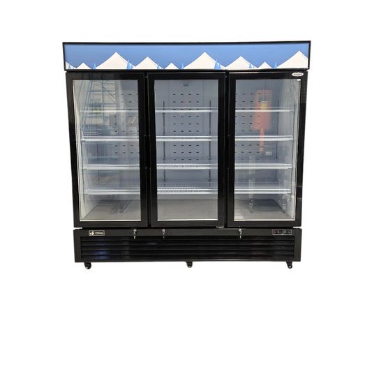 EFI C3-82GDVC Upright Merchandiser Cooler - 3 Glass Door - 82 Inch