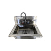 Omcan 44585 Fabricated Hand Sink with 4 Inch Gooseneck Faucet and Drain Basket