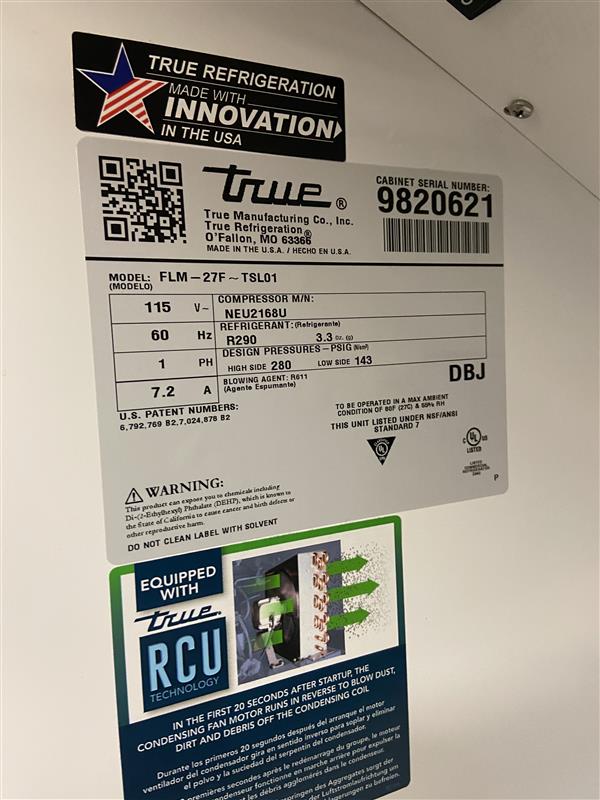 TRUE FLM-27F TSL01 Upright Merchandiser Freezer - 1 Glass Door