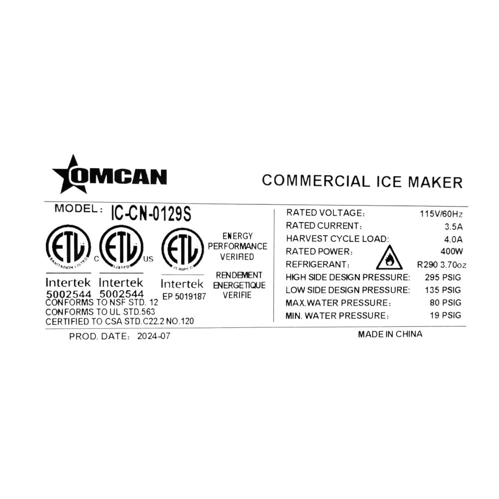 Omcan IC-CN-0129S Ice Maker