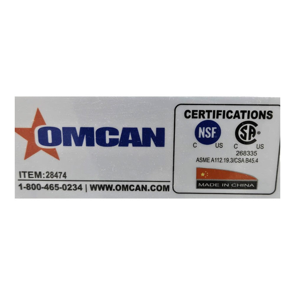 Omcan 28474 Clean Dish Table - Left Side
