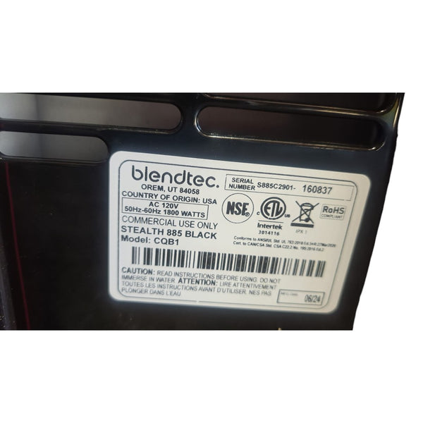Blendtec Stealth 885 CQB1 Blender