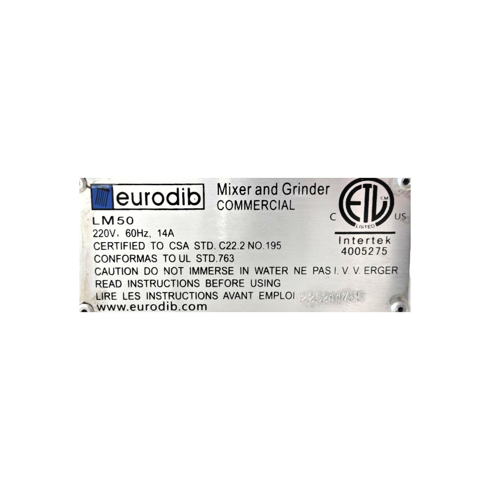 Eurodib LM50 Spiral Mixer