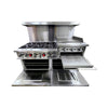 FOSTER FR60-6B24GS-2 Range, 60 inch, NG, 6-Burners w/24 inch Griddle/Salamander