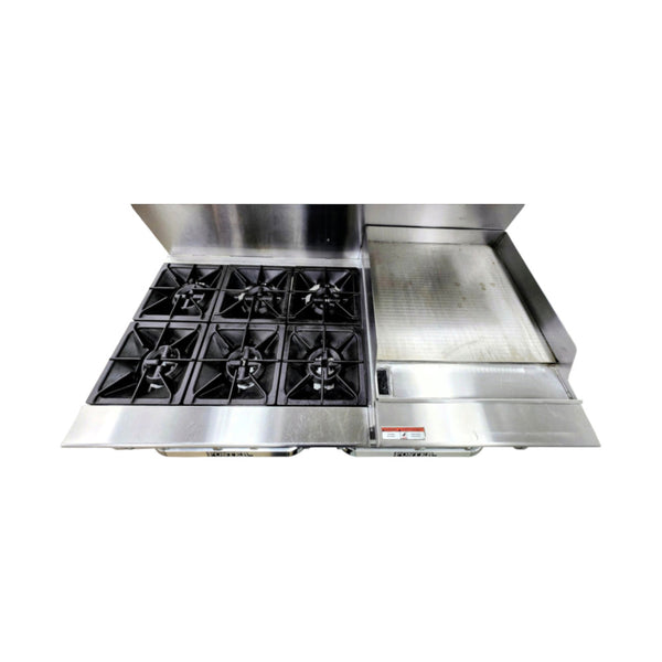 FOSTER FR60-6B24GS-2 Range, 60 inch, NG, 6-Burners w/24 inch Griddle/Salamander