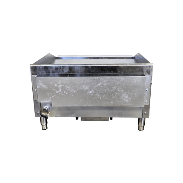 Omcan CE-CN-G24-TP Countertop Gas Griddle - 2 Burners - Thermostatic Control  - 24 Inch