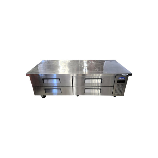 Atosa MGF8453GR Refrigerated Chef Base - 4 Solid Drawers - 72 Inch