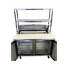 TRUE TSSU-48-12-HC Refrigerated Prep Table with Double Overshelf - 2 Solid Door  - 48 Inch