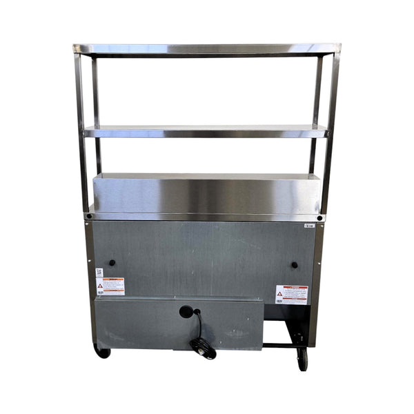 TRUE TSSU-48-12-HC Refrigerated Prep Table with Double Overshelf - 2 Solid Door  - 48 Inch