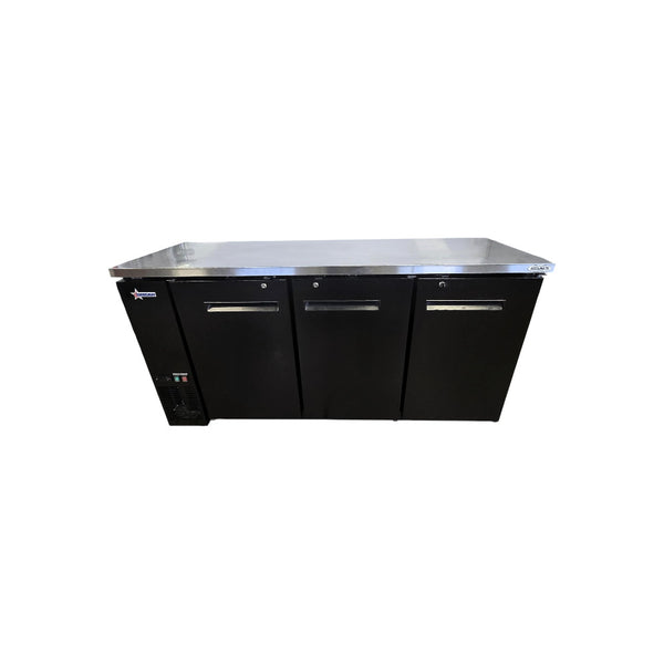 Omcan UBB-24-72F-HC Back Bar Cooler - 3 Door - 72 Inch