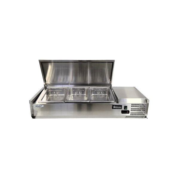Omcan 46658 Refrigerated Topping Rail with S/S Cover