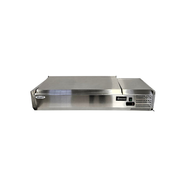 Omcan 46658 Refrigerated Topping Rail with S/S Cover
