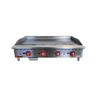 Omcan CE-CN-G48-TP Natural Gas Griddle - 4 Burners - Thermostatic Control - 48 Inch